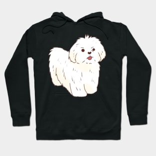 Cartoon Maltese Hoodie